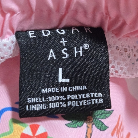 Edgar + Ash Men's Colorful Pink Hawaii Swim Trunks Shorts Size Large - Picture 5 of 9